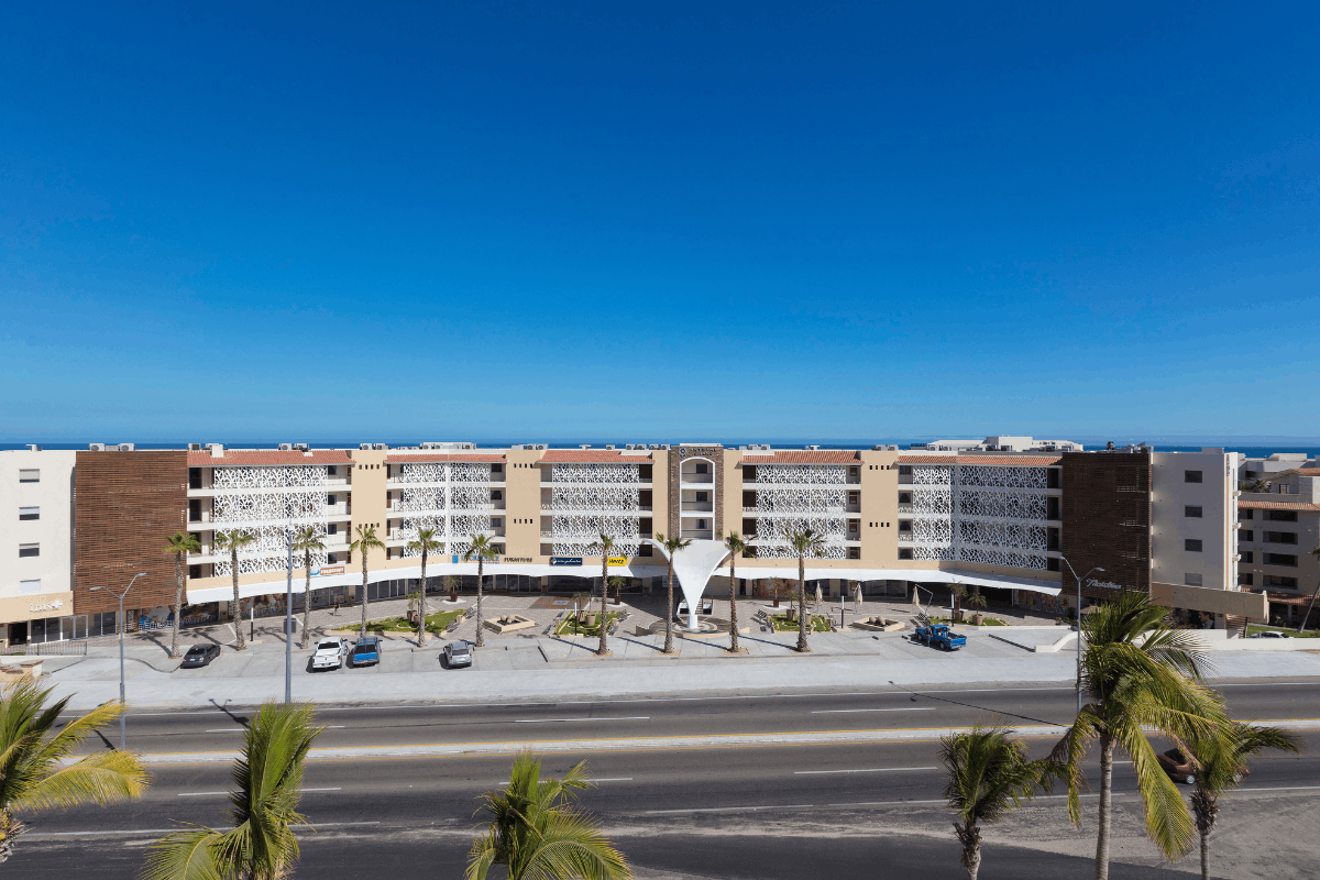 Krystal Grand Los Cabos resort facade in San Jose del Cabo near the Sea of Cortes.